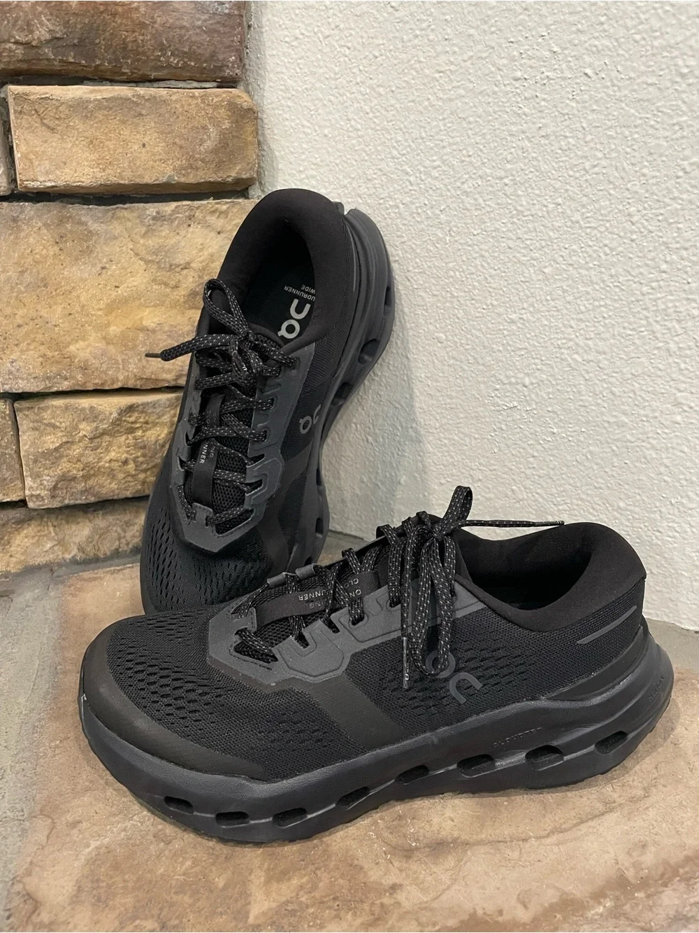 On Running Women’s Black Cloudrunner 3 Wide Performance Shoes